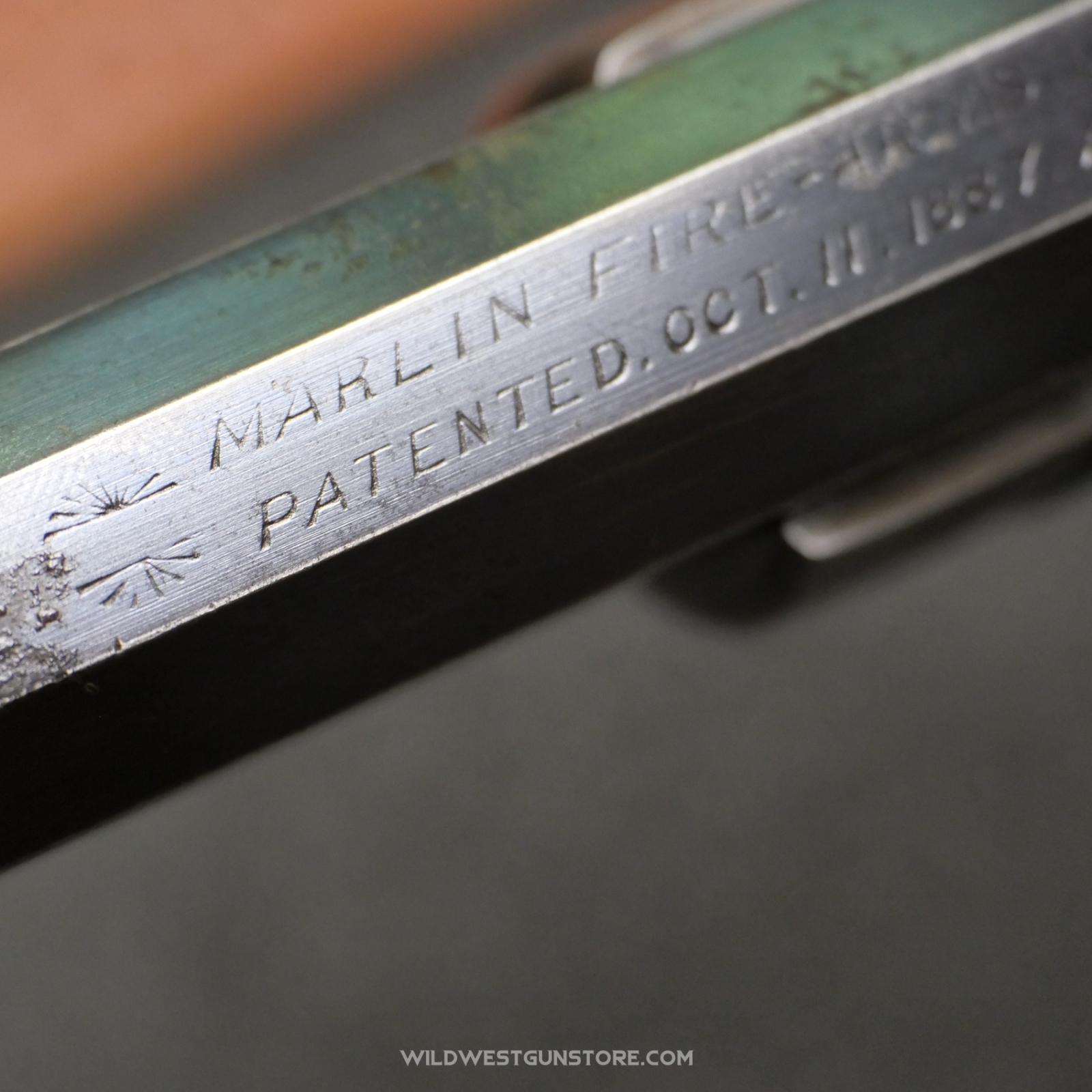Rare Marlin Rifle Modèle 1893 Canon Miroir Cal.30-30 Smokeless, Jaspage
