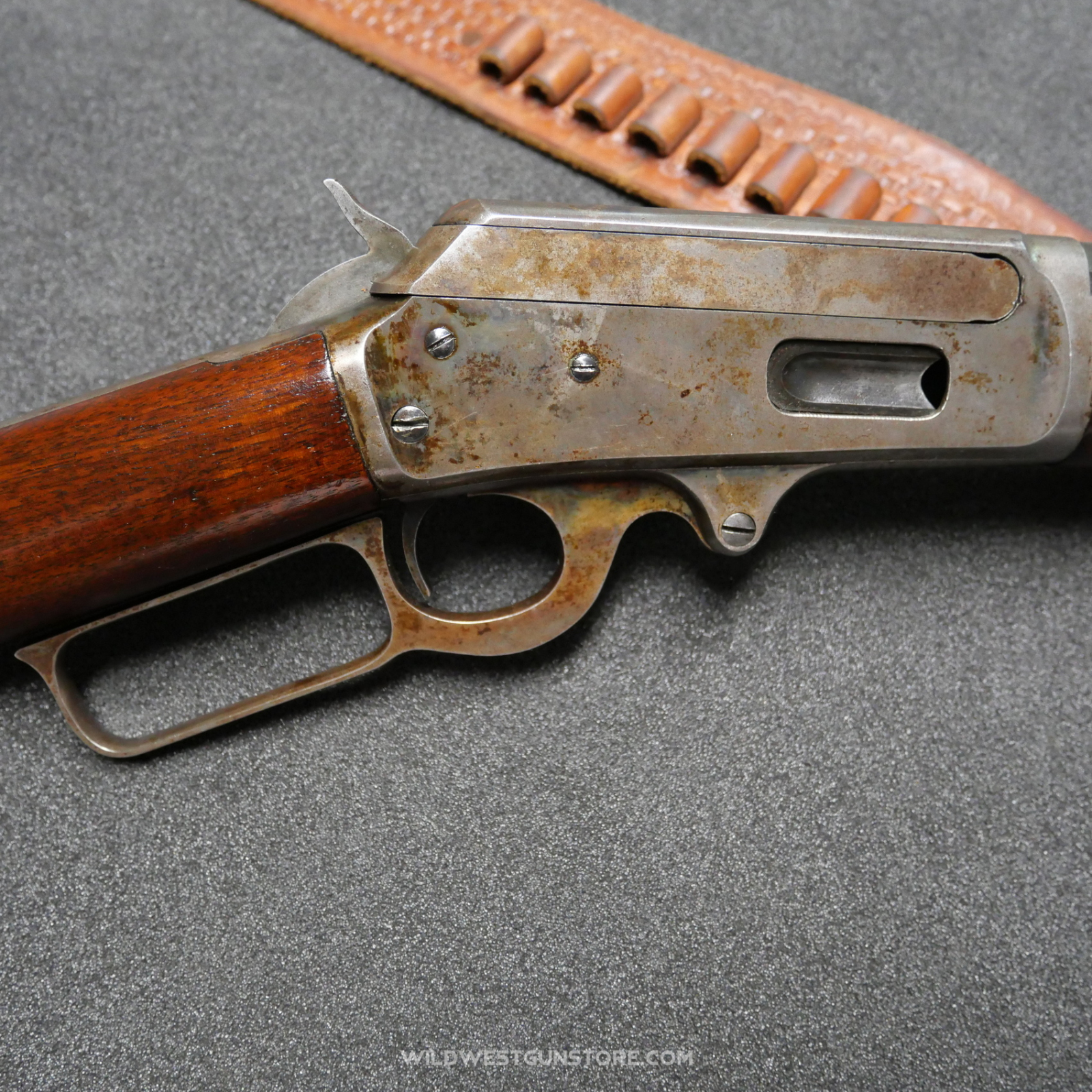 Rare Marlin Rifle Modèle 1893 Canon Miroir Cal.30-30 Smokeless, Jaspage