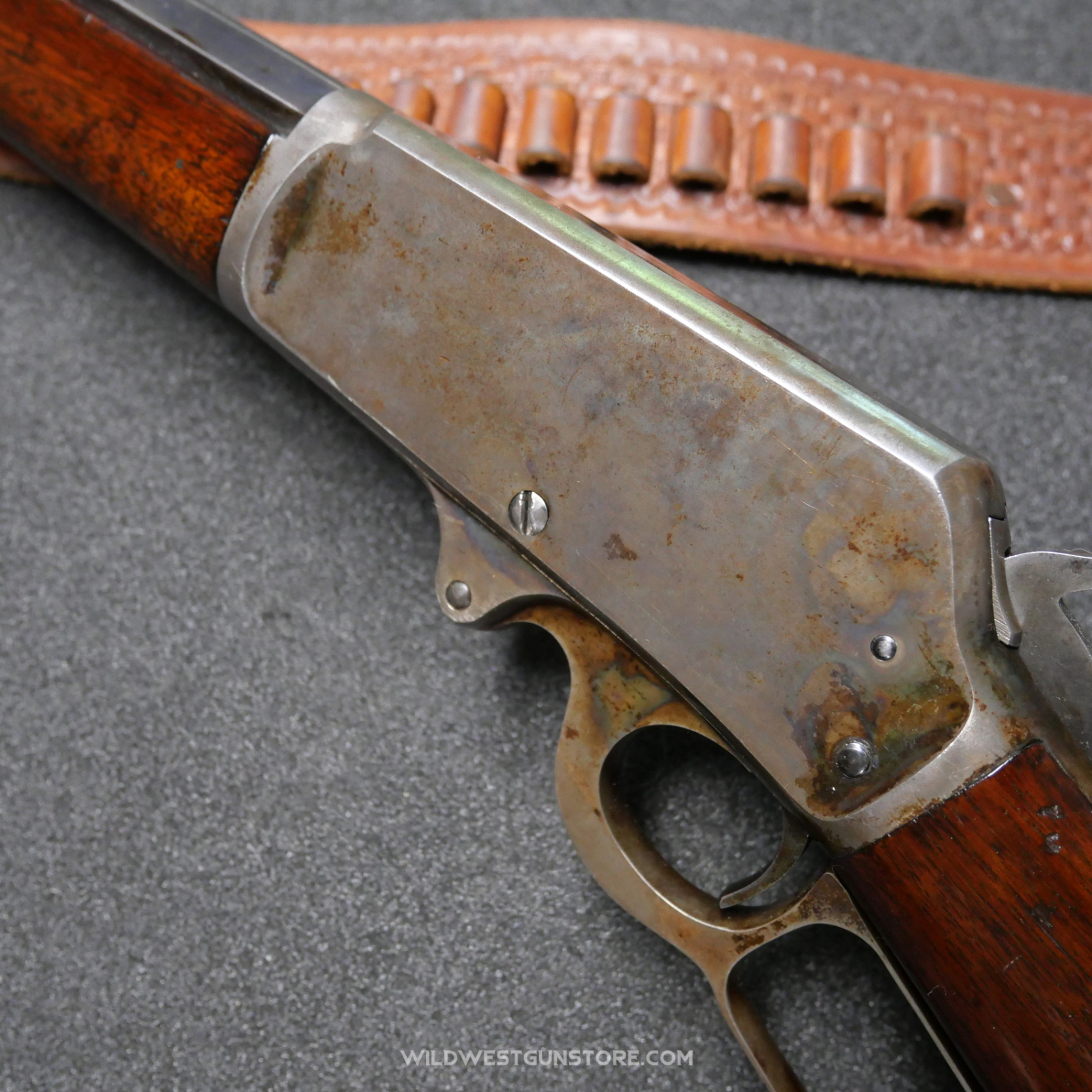 Rare Marlin Rifle Modèle 1893 Canon Miroir Cal.30-30 Smokeless, Jaspage