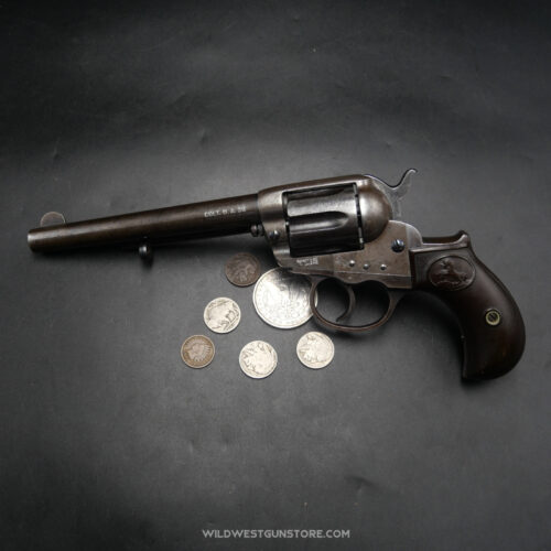 Revolver Colt Double Action Modèle 1877 Calibre 38 Poudre Noire De Collection