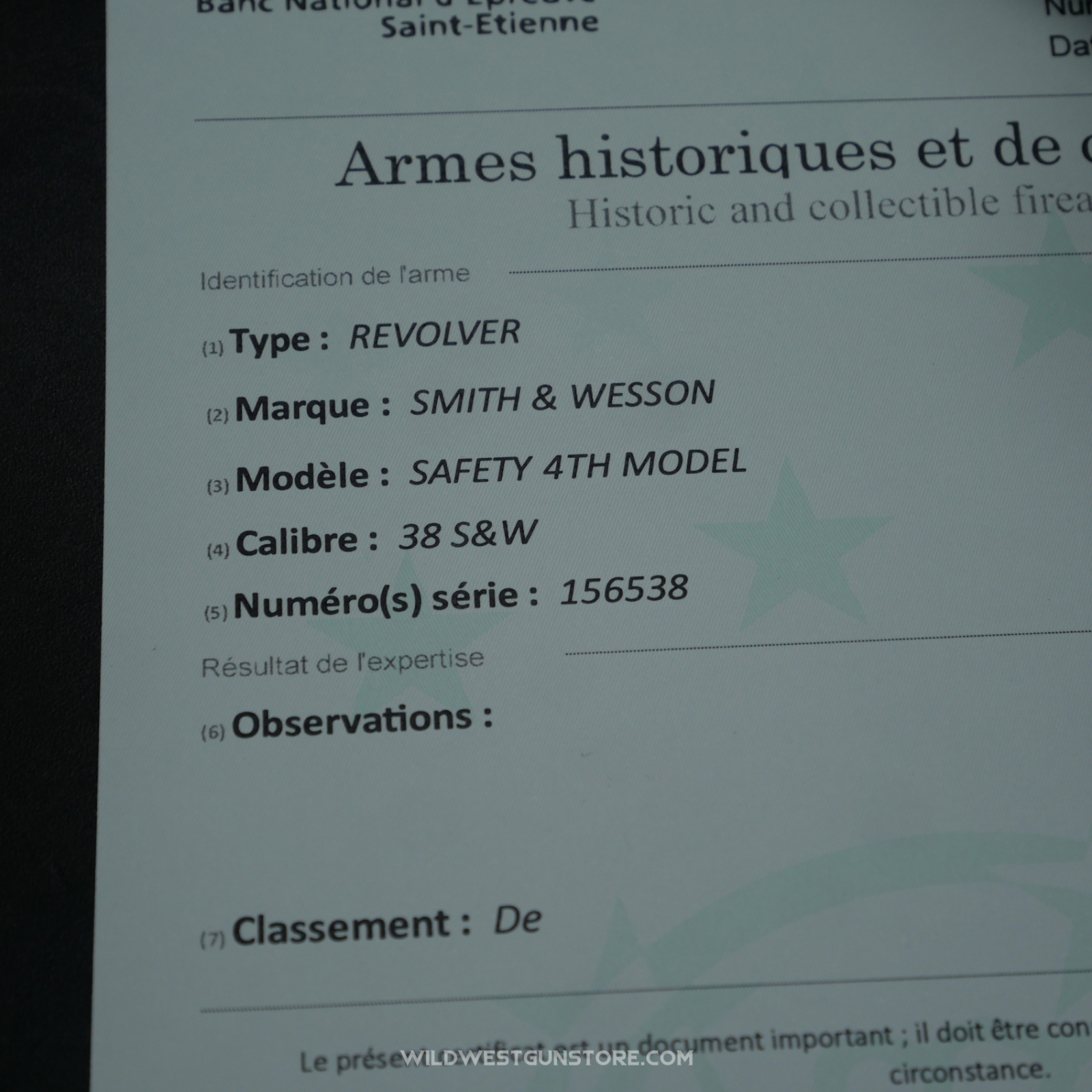 Revolver Smith & Wesson .38 Safety Hammerless 4th Model Et Boite D'origine