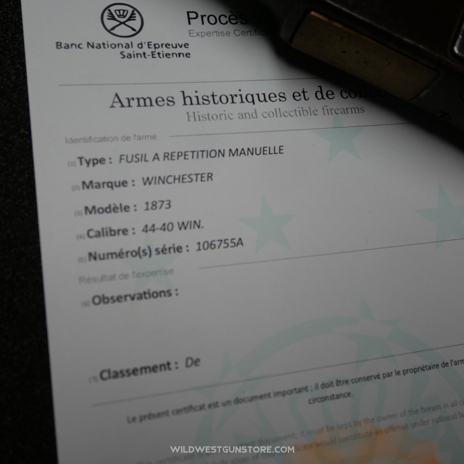 Winchester 1873 Canon Rond Cal. 44-40 Rifle Fabriquée En 1882 – Image 8