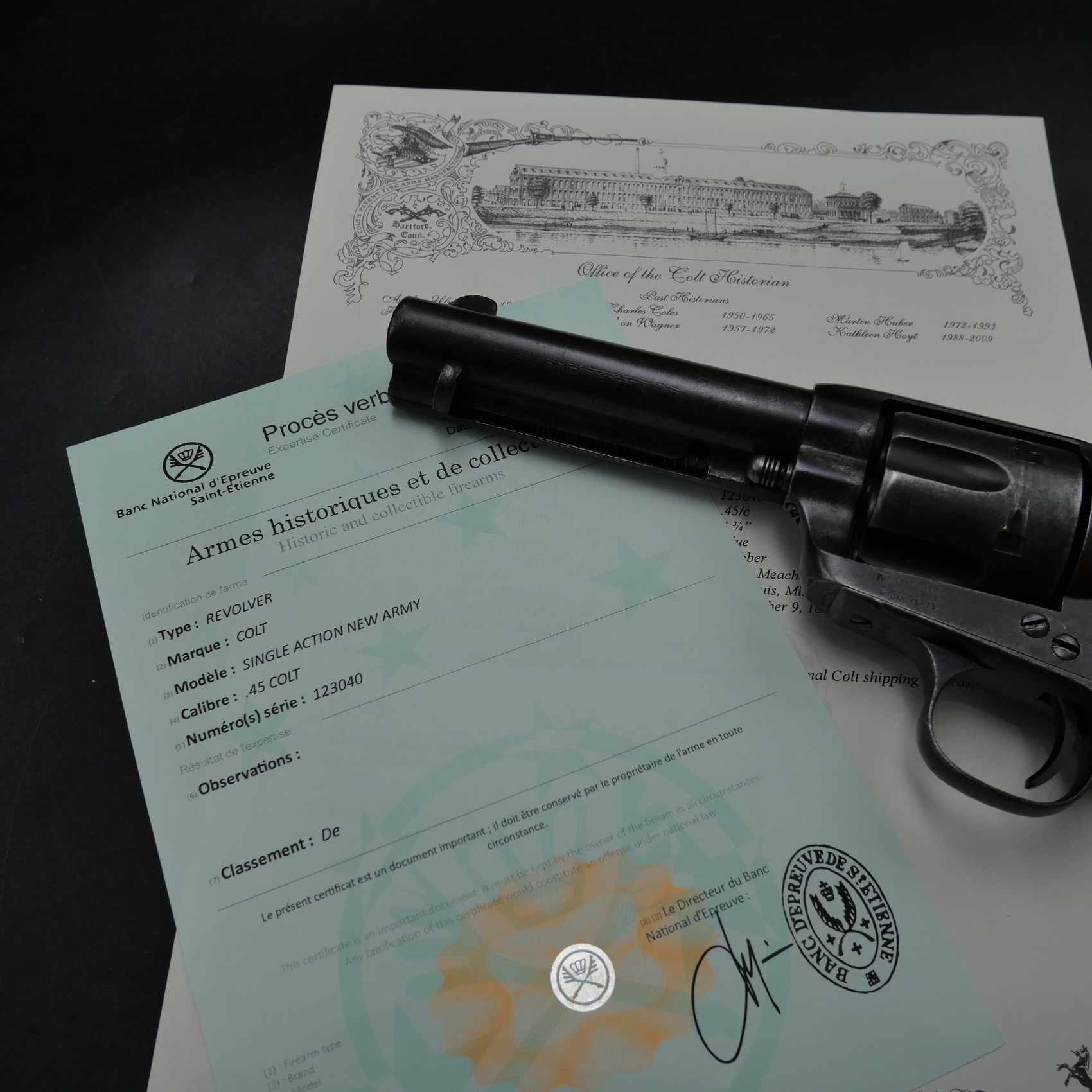 Colt Western Peacemaker calibre .45, excellente mécanique, lettre d'archive Colt – Image 10