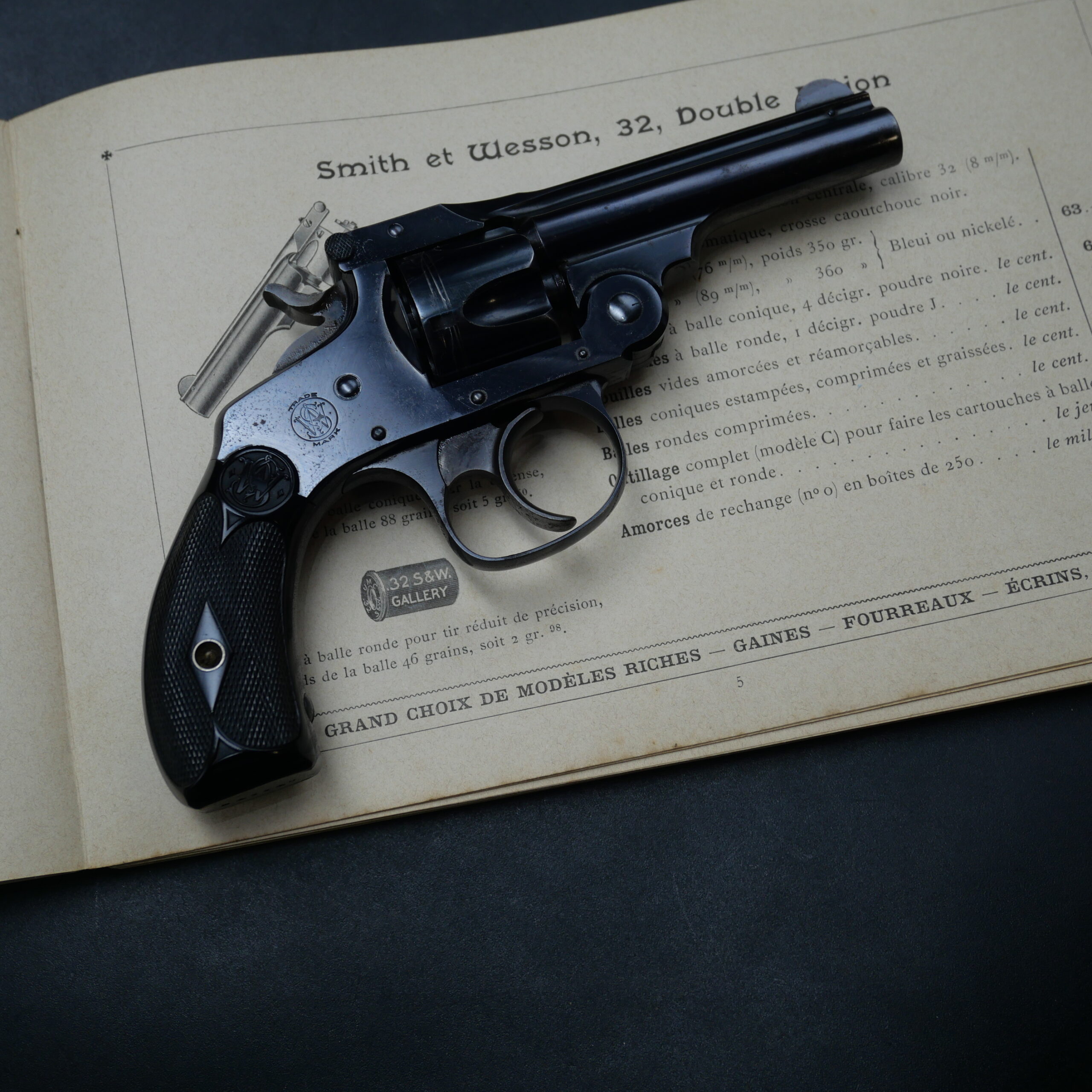 Revolver Smith & Wesson DA Canon miroir calibre 32S&W