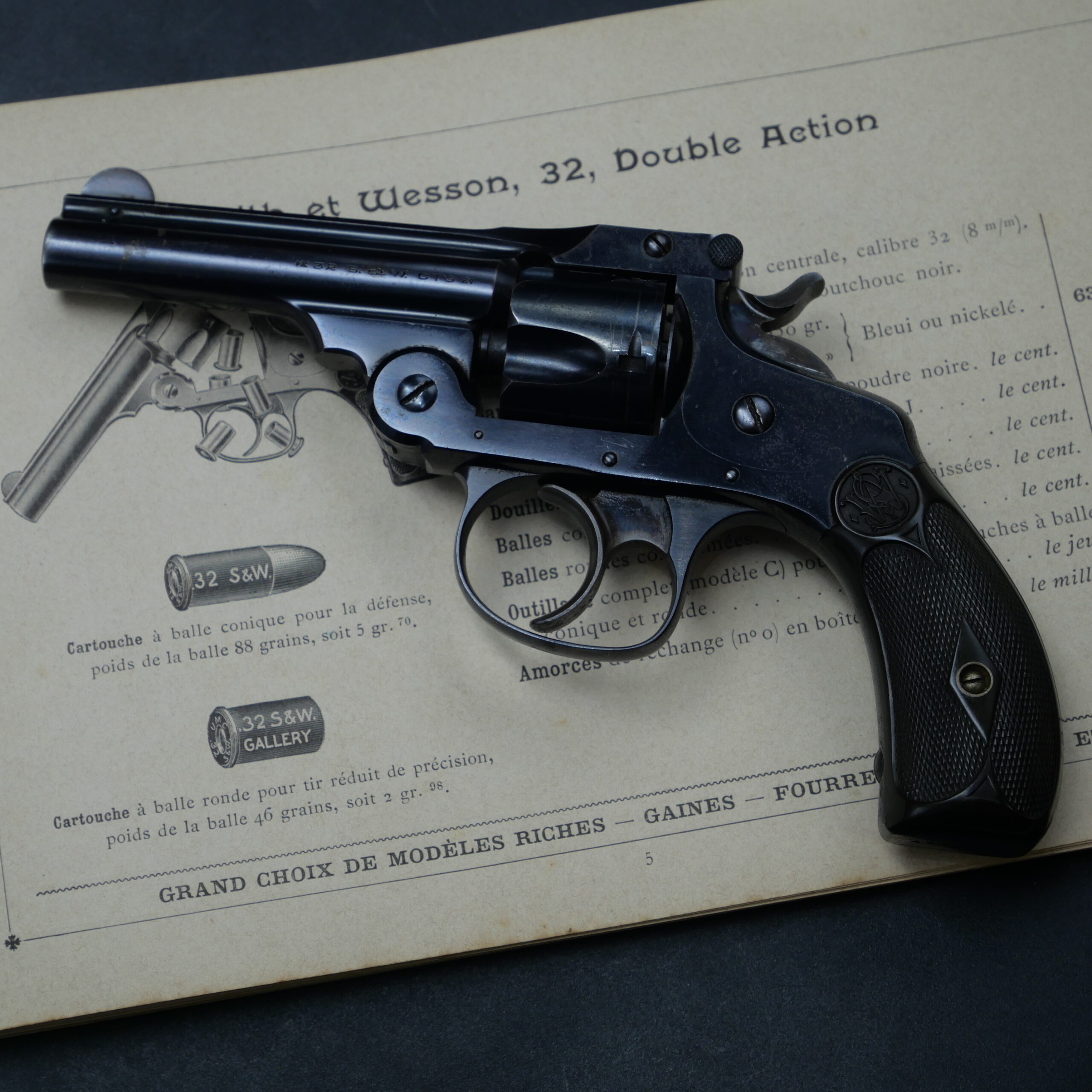 Revolver Smith & Wesson DA Canon miroir calibre 32S&W – Image 5