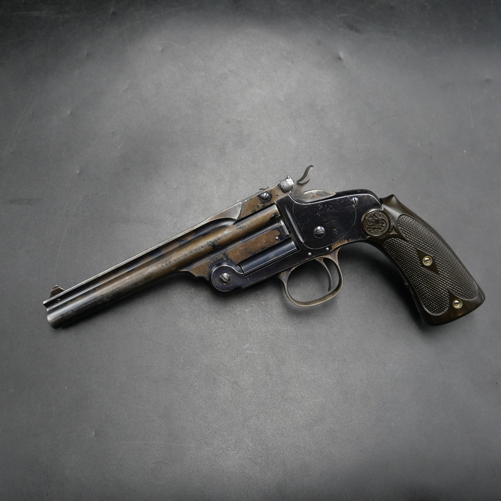 Smith & Wesson 1891 Pistolet monocoup rare Canon Miroir 6’’