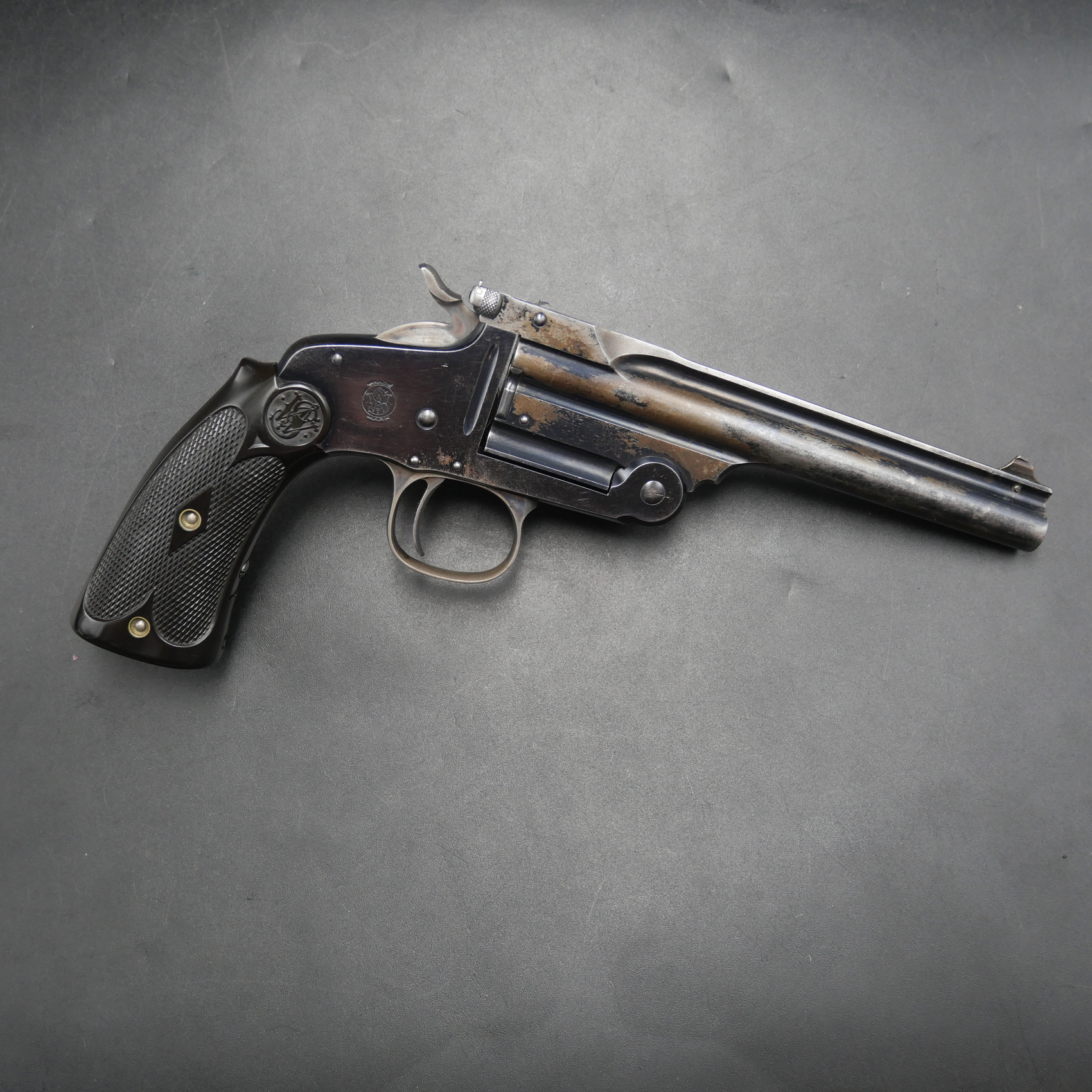 Smith & Wesson 1891 Pistolet monocoup rare Canon Miroir 6’’ – Image 4