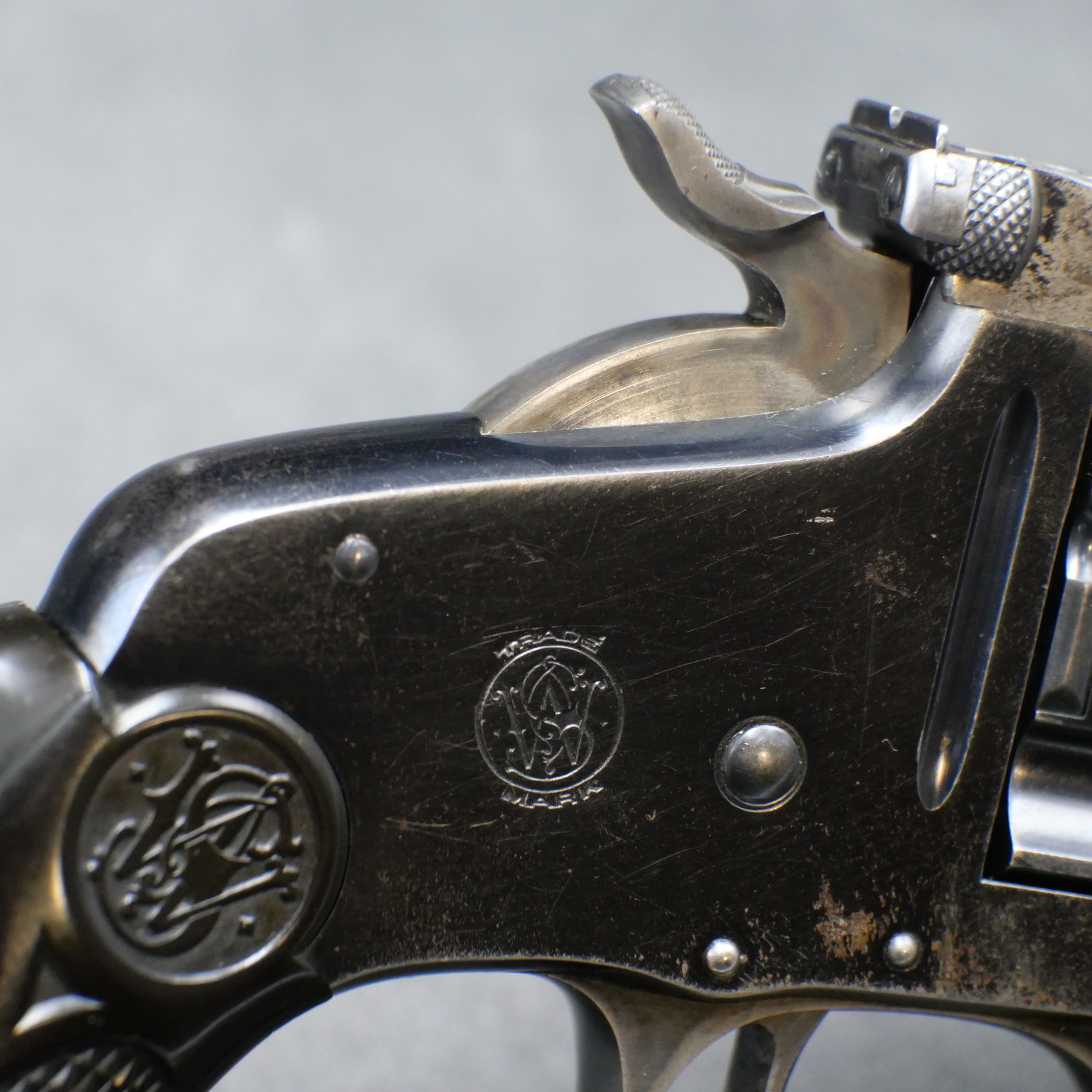 Smith & Wesson 1891 Pistolet monocoup rare Canon Miroir 6’’ – Image 2