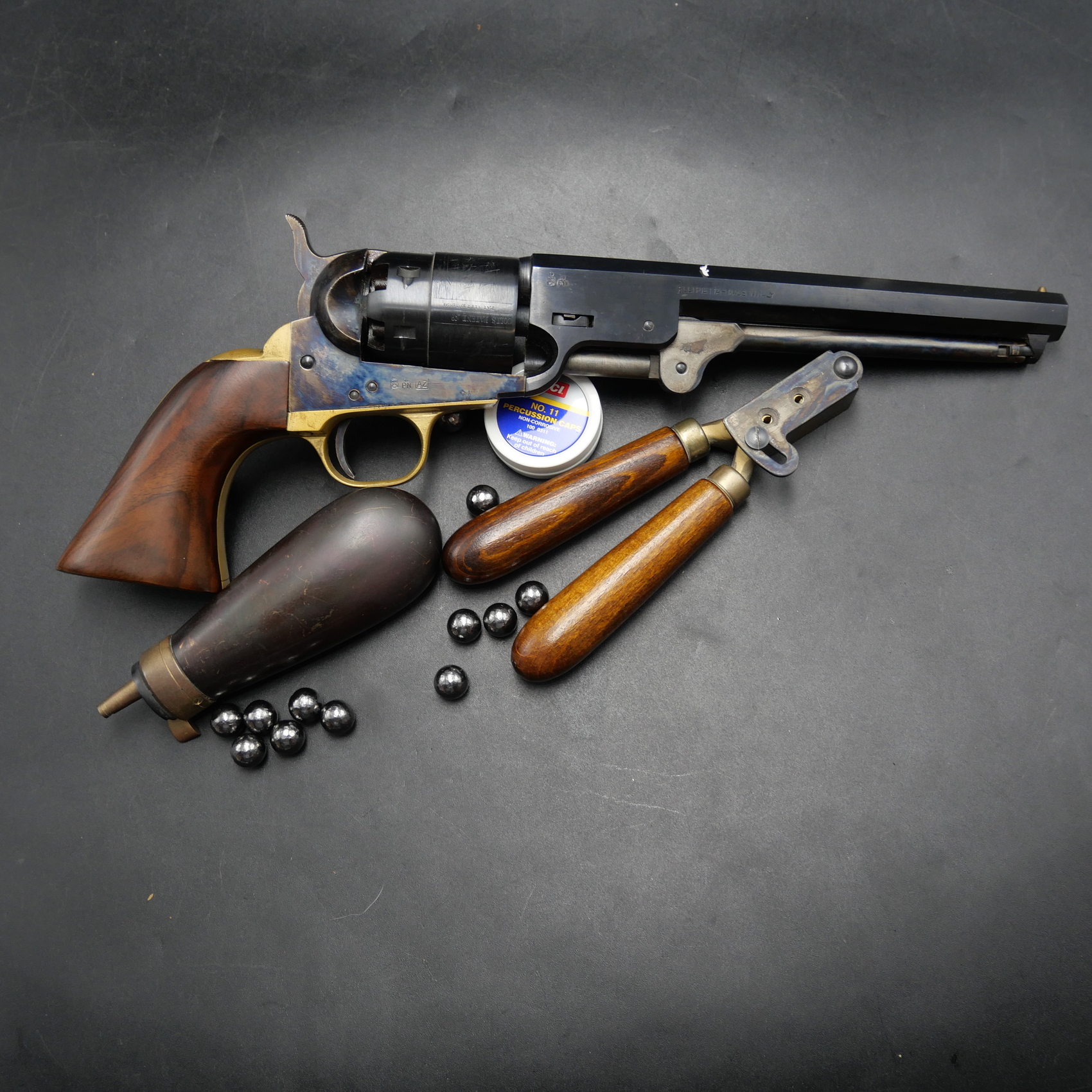 Revolver type Colt 1851 poudre noire Pietta cal.44, neuf et accessoires – Image 3